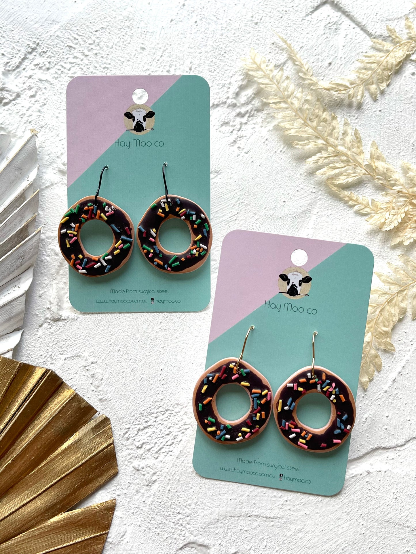 'Chocolate Donut' Large Dangles