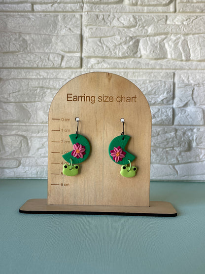 'Lily pad and frog' Dangles