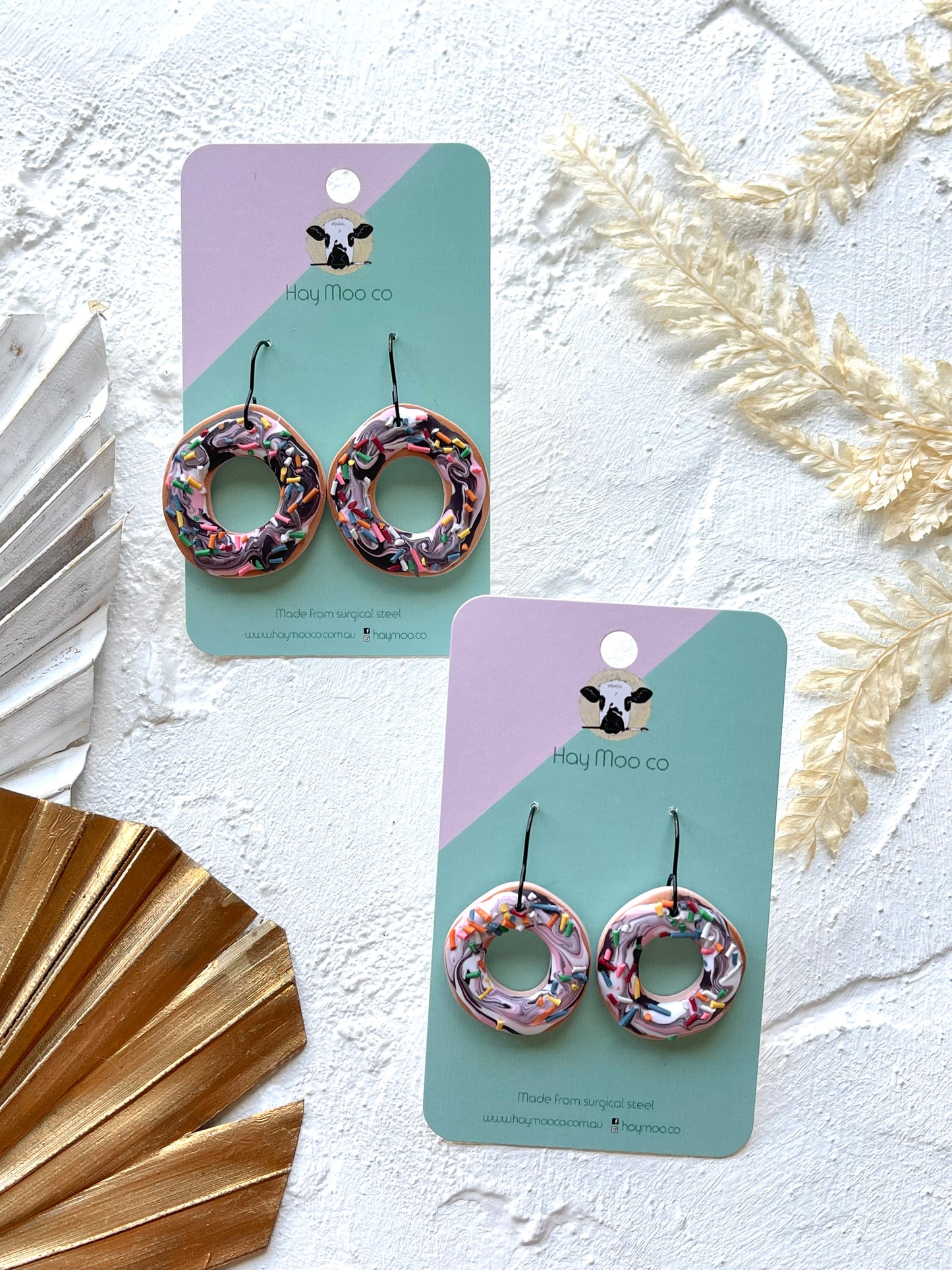 'Neapolitan Donut' Dangles