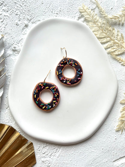 'Chocolate Donut' Large Dangles