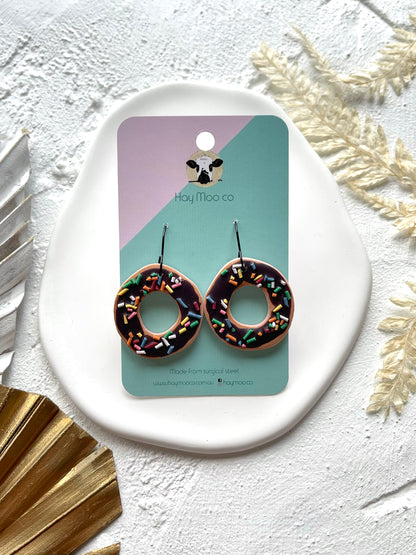 'Chocolate Donut' Large Dangles