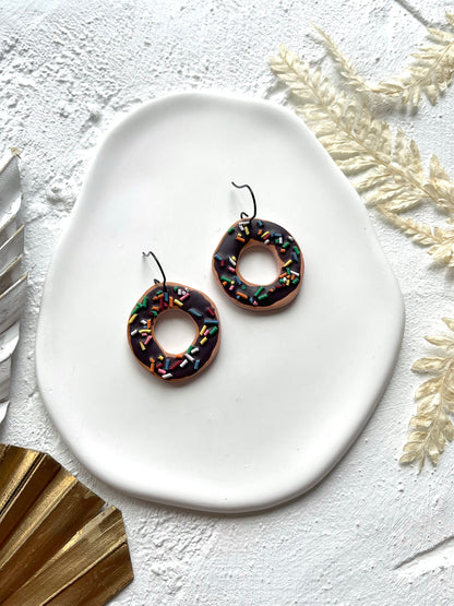 'Chocolate Donut' Large Dangles